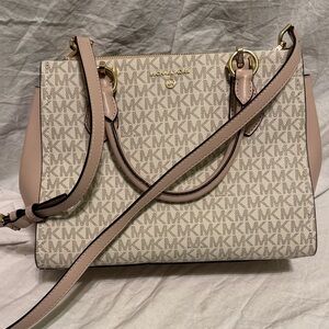 Michael Kors Beige and Pink Satchel